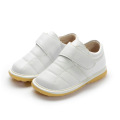 Blanco Zapatos interiores de cuero genuino del bebé 1-2-3y